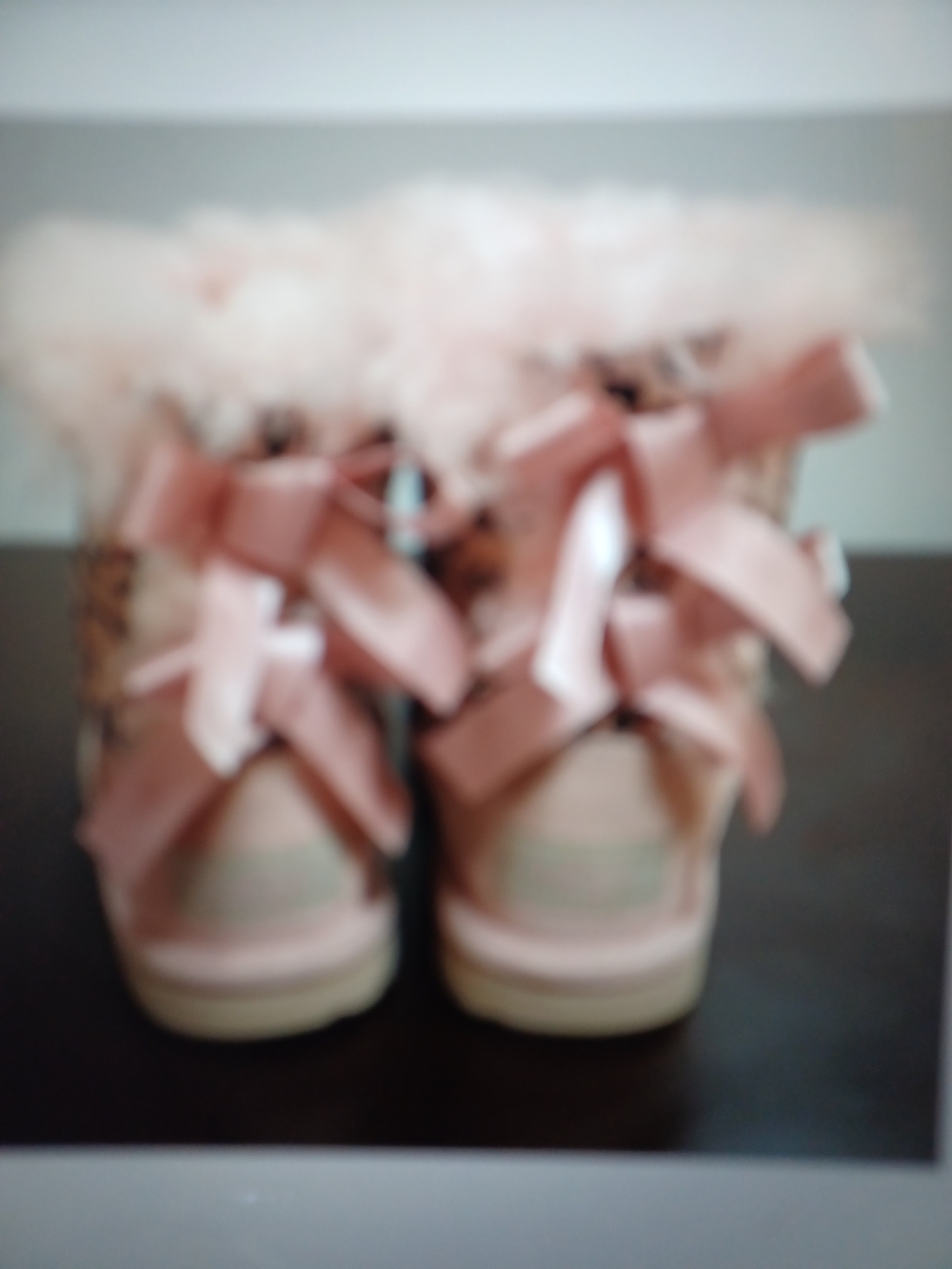 UGGS Kids Leopard Print Pink Faux-Fur Winter Boots--6 - Picture 3 of 7